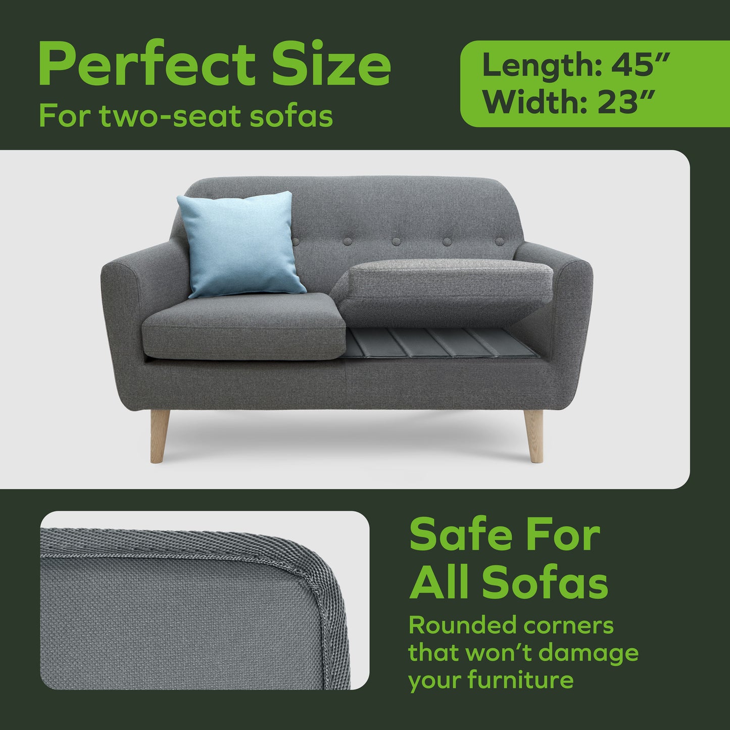 Heavy Duty Loveseat Cushion Support - 48"-54.5" x 23"