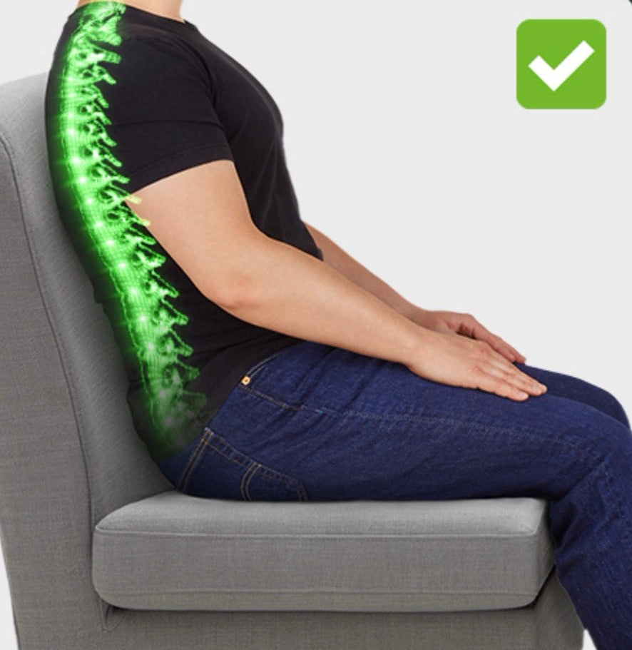 The board carries the load. You sit on the cushion again.