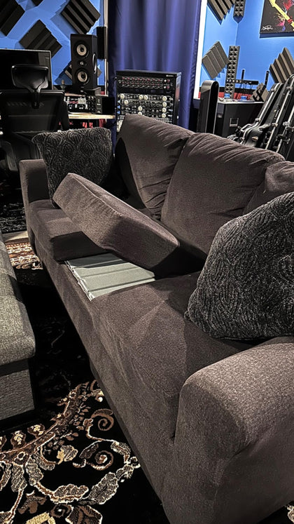Board laid on the bare seat base, cushions still off