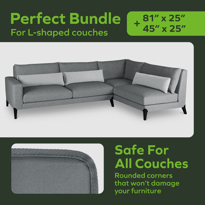 Heavy Duty Sectional Cushion Support - 81" x 25" + 45" x 25"