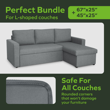 Heavy Duty Sectional Cushion Support - 67" x 25" + 45" x 25"